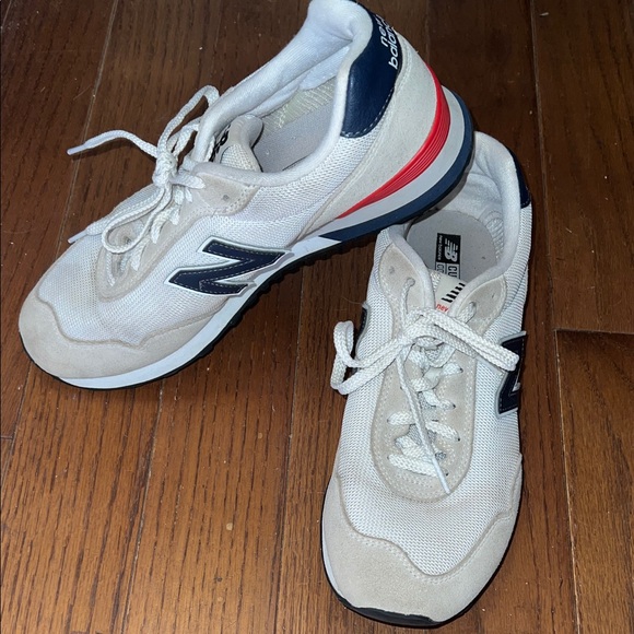 New Balance Men's 515V3 Cream, Red, & Navy Sneakers - Picture 1 of 6